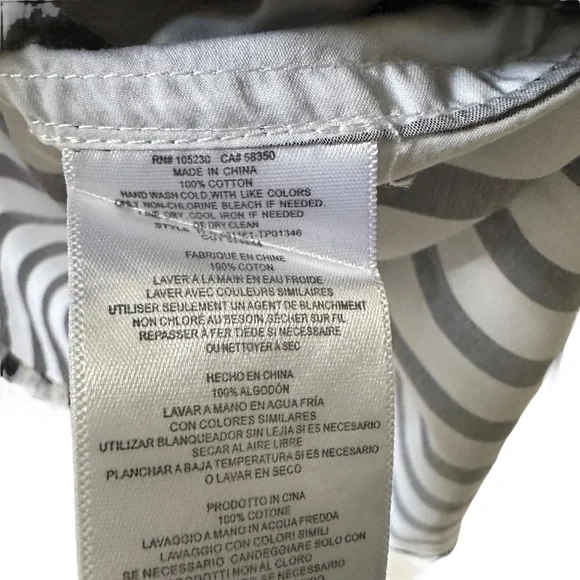 Equipment Striped High Ruffle Collar Long Sleeve Top Navy White Size Small - Picture 11 of 11